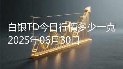 白银TD今日行情多少一克2025年06月30日