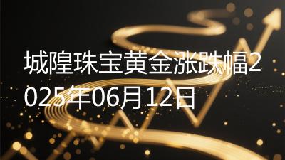 城隍珠宝黄金涨跌幅2025年06月12日