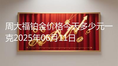 周大福铂金价格今天多少元一克2025年06月11日