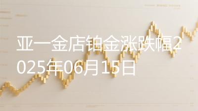 亚一金店铂金涨跌幅2025年06月15日