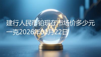 建行人民币铂现在市场价多少元一克2026年01月22日