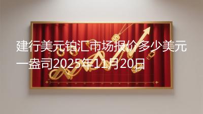 建行美元铂汇市场报价多少美元一盎司2025年11月20日