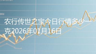 农行传世之宝今日行情多少一克2026年01月16日