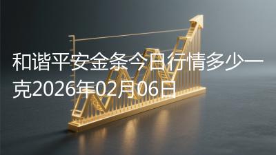 和谐平安金条今日行情多少一克2026年02月06日