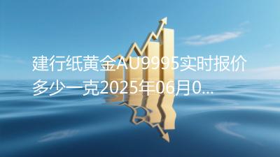 建行纸黄金AU9995实时报价多少一克2025年06月04日