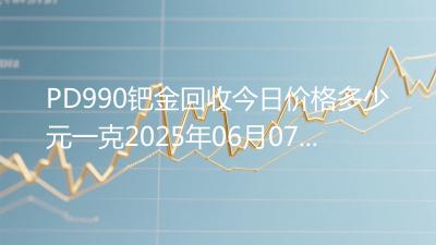 PD990钯金回收今日价格多少元一克2025年06月07日