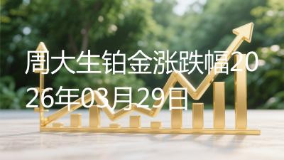周大生铂金涨跌幅2026年03月29日