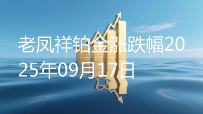 老凤祥铂金涨跌幅2025年09月17日