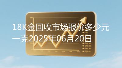 18K金回收市场报价多少元一克2025年06月20日