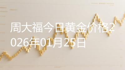 周大福今日黄金价格2026年01月25日