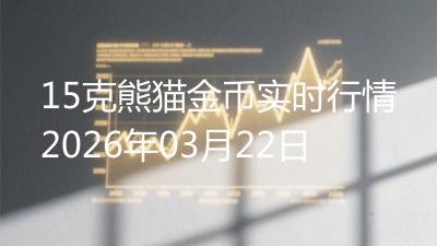 15克熊猫金币实时行情2026年03月22日