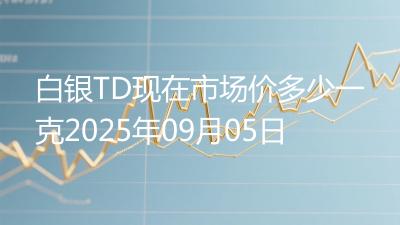 白银TD现在市场价多少一克2025年09月05日