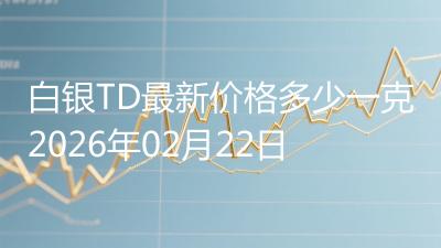 白银TD最新价格多少一克2026年02月22日