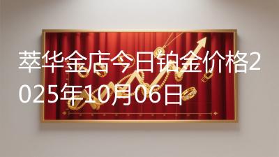 萃华金店今日铂金价格2025年10月06日