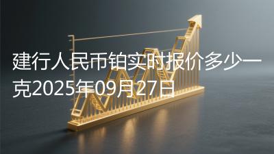 建行人民币铂实时报价多少一克2025年09月27日