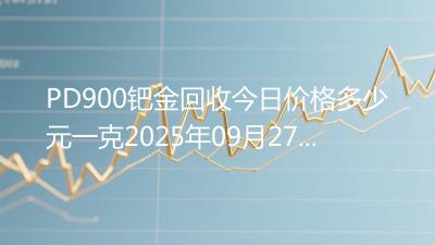 PD900钯金回收今日价格多少元一克2025年09月27日