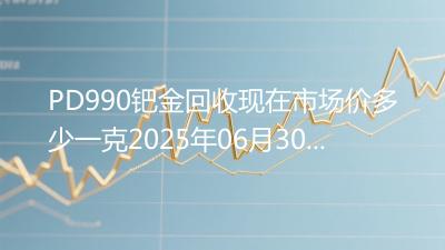PD990钯金回收现在市场价多少一克2025年06月30日