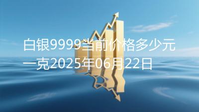 白银9999当前价格多少元一克2025年06月22日