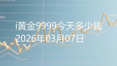 i黄金9999今天多少钱2026年03月07日