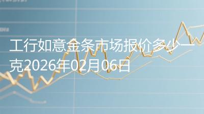 工行如意金条市场报价多少一克2026年02月06日