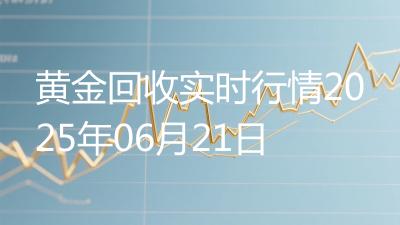 黄金回收实时行情2025年06月21日