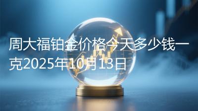 周大福铂金价格今天多少钱一克2025年10月13日