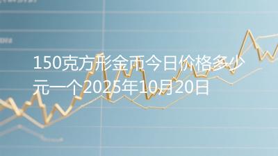 150克方形金币今日价格多少元一个2025年10月20日