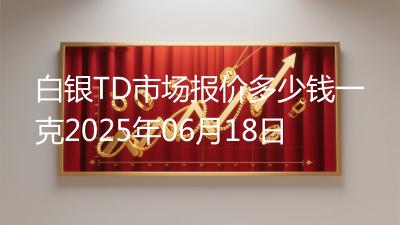 白银TD市场报价多少钱一克2025年06月18日