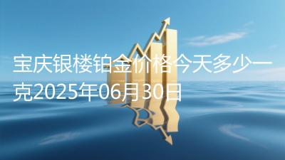 宝庆银楼铂金价格今天多少一克2025年06月30日