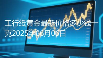 工行纸黄金最新价格多少钱一克2025年06月06日