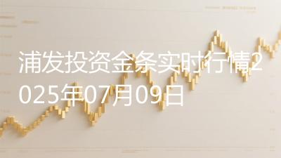 浦发投资金条实时行情2025年07月09日