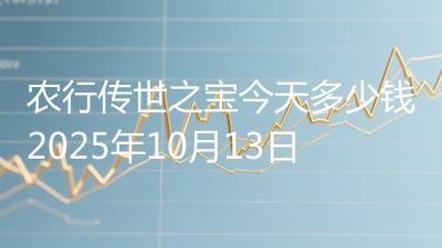 农行传世之宝今天多少钱2025年10月13日