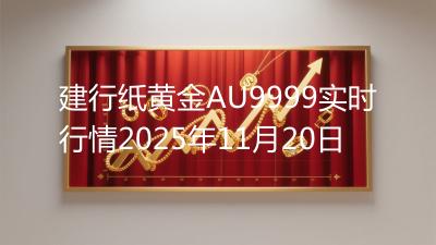 建行纸黄金AU9999实时行情2025年11月20日