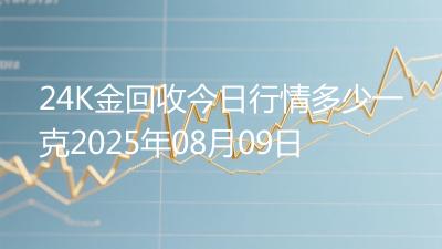 24K金回收今日行情多少一克2025年08月09日