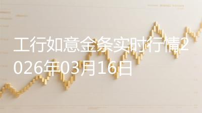 工行如意金条实时行情2026年03月16日