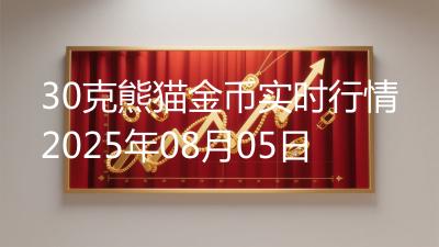 30克熊猫金币实时行情2025年08月05日