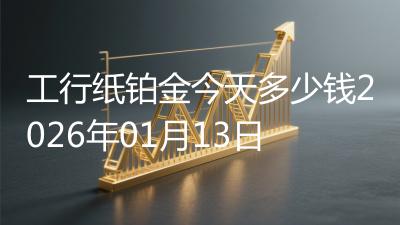 工行纸铂金今天多少钱2026年01月13日