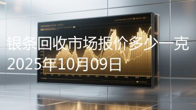 银条回收市场报价多少一克2025年10月09日