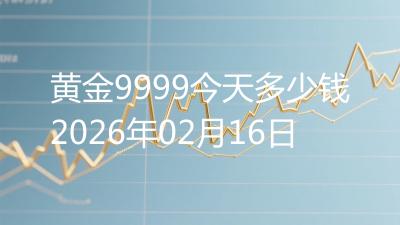 黄金9999今天多少钱2026年02月16日