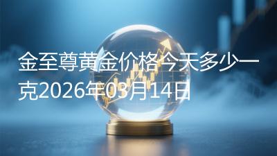 金至尊黄金价格今天多少一克2026年03月14日
