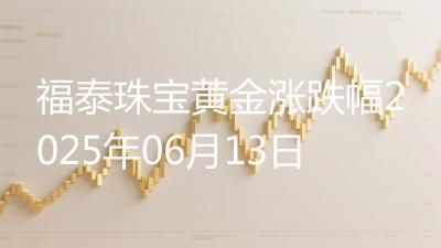 福泰珠宝黄金涨跌幅2025年06月13日