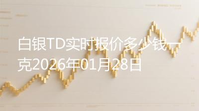 白银TD实时报价多少钱一克2026年01月28日