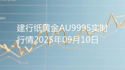 建行纸黄金AU9995实时行情2025年09月10日