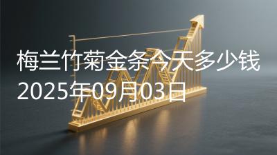 梅兰竹菊金条今天多少钱2025年09月03日