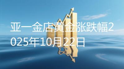 亚一金店黄金涨跌幅2025年10月22日
