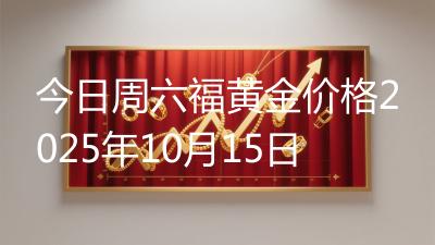 今日周六福黄金价格2025年10月15日