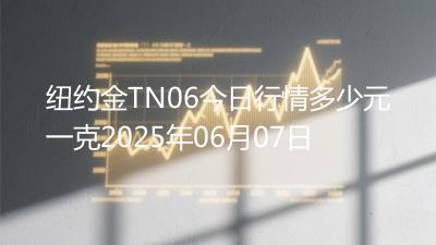 纽约金TN06今日行情多少元一克2025年06月07日