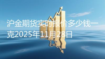 沪金期货实时报价多少钱一克2025年11月28日
