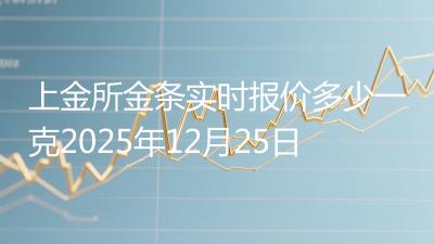 上金所金条实时报价多少一克2025年12月25日