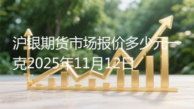 沪银期货市场报价多少元一克2025年11月12日